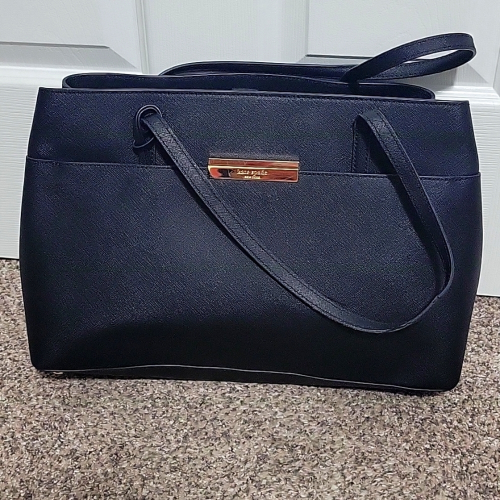 Kate Spade Leather Tote with Gold Magnetic Clasps